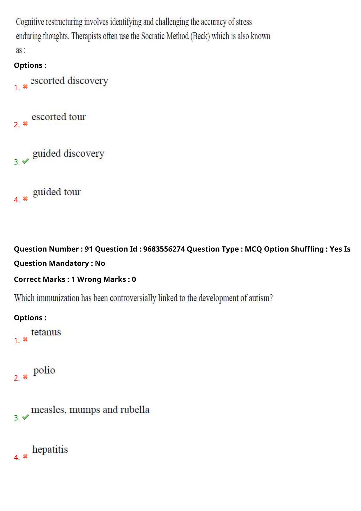TS CPGET 2021 PGD in Psychological Counselling (Shift 3) Question Paper with Answer Key - Page 49