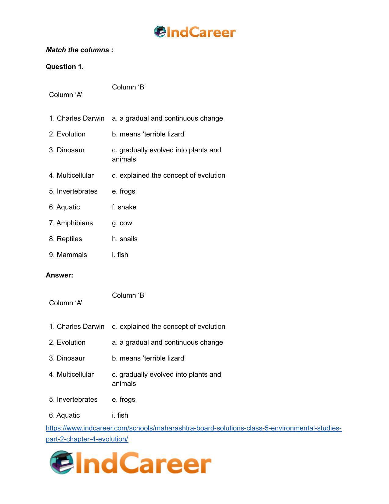 Maharashtra Board Solutions Class 5-Environmental Studies (Part 2): Chapter 4- Evolution - Page 7