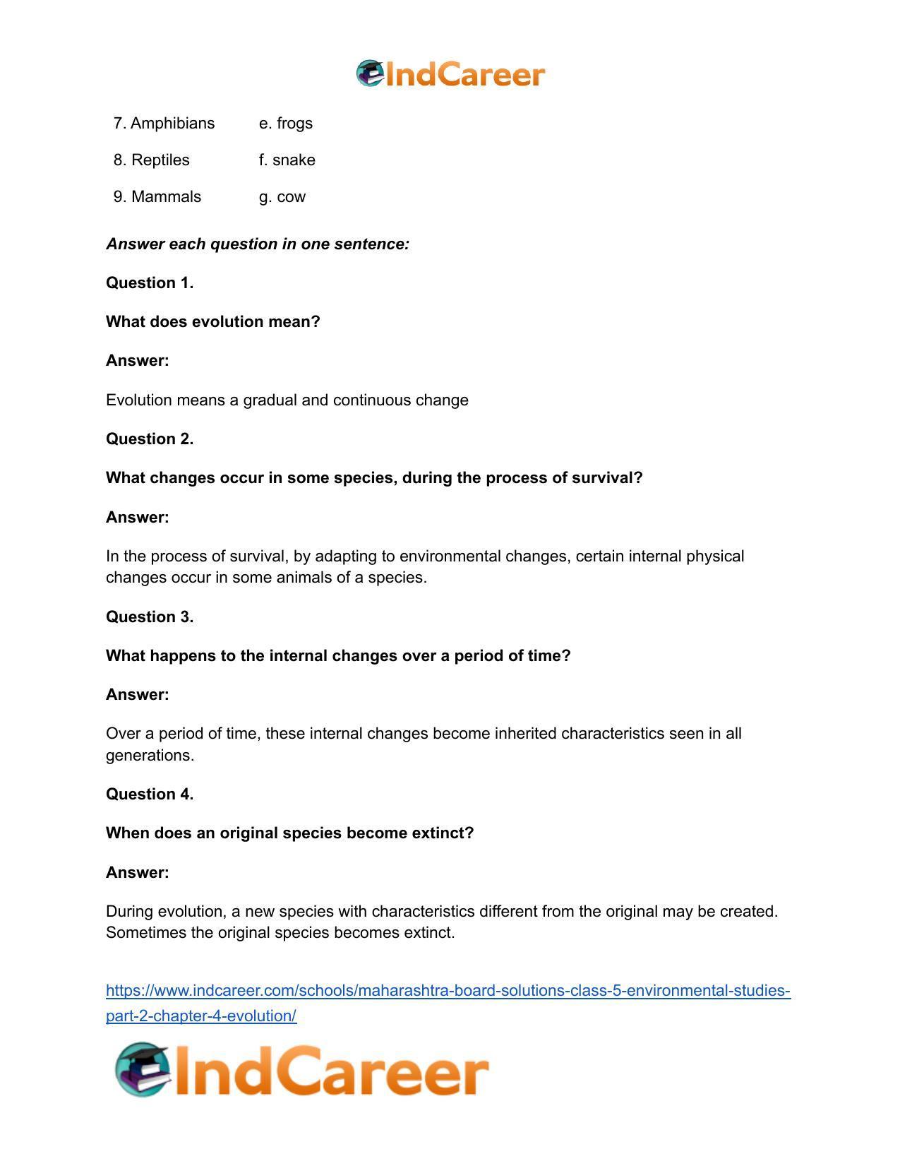 Maharashtra Board Solutions Class 5-Environmental Studies (Part 2): Chapter 4- Evolution - Page 8