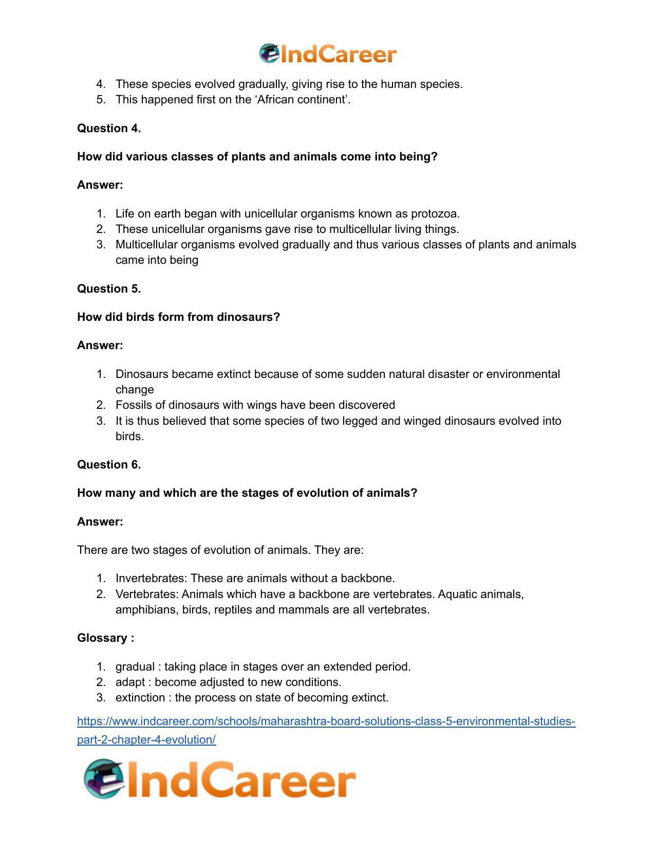 Maharashtra Board Solutions Class 5-Environmental Studies (Part 2): Chapter 4- Evolution - Page 14