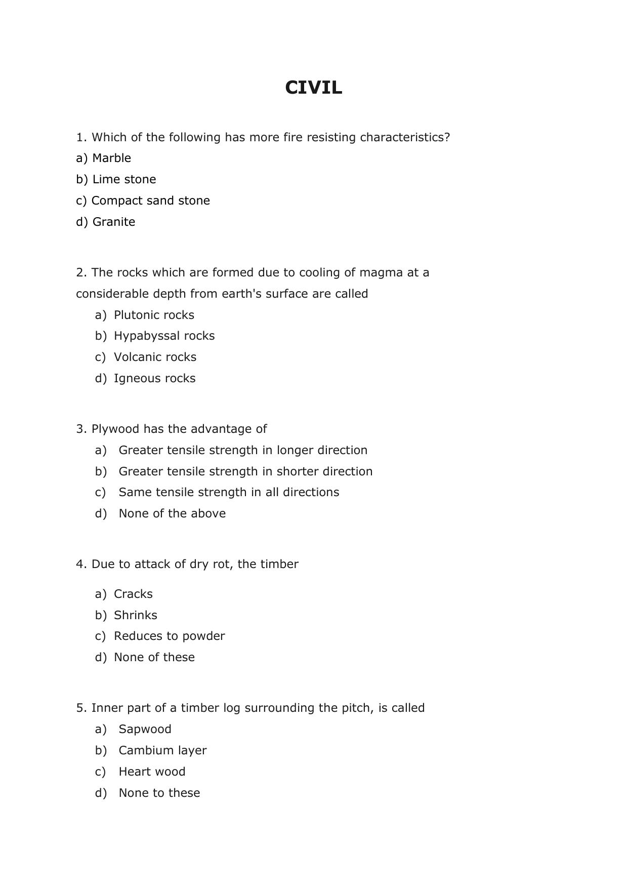 IMU CET M.Tech (for Civil Engineering Graduates) Sample Paper - Page 10