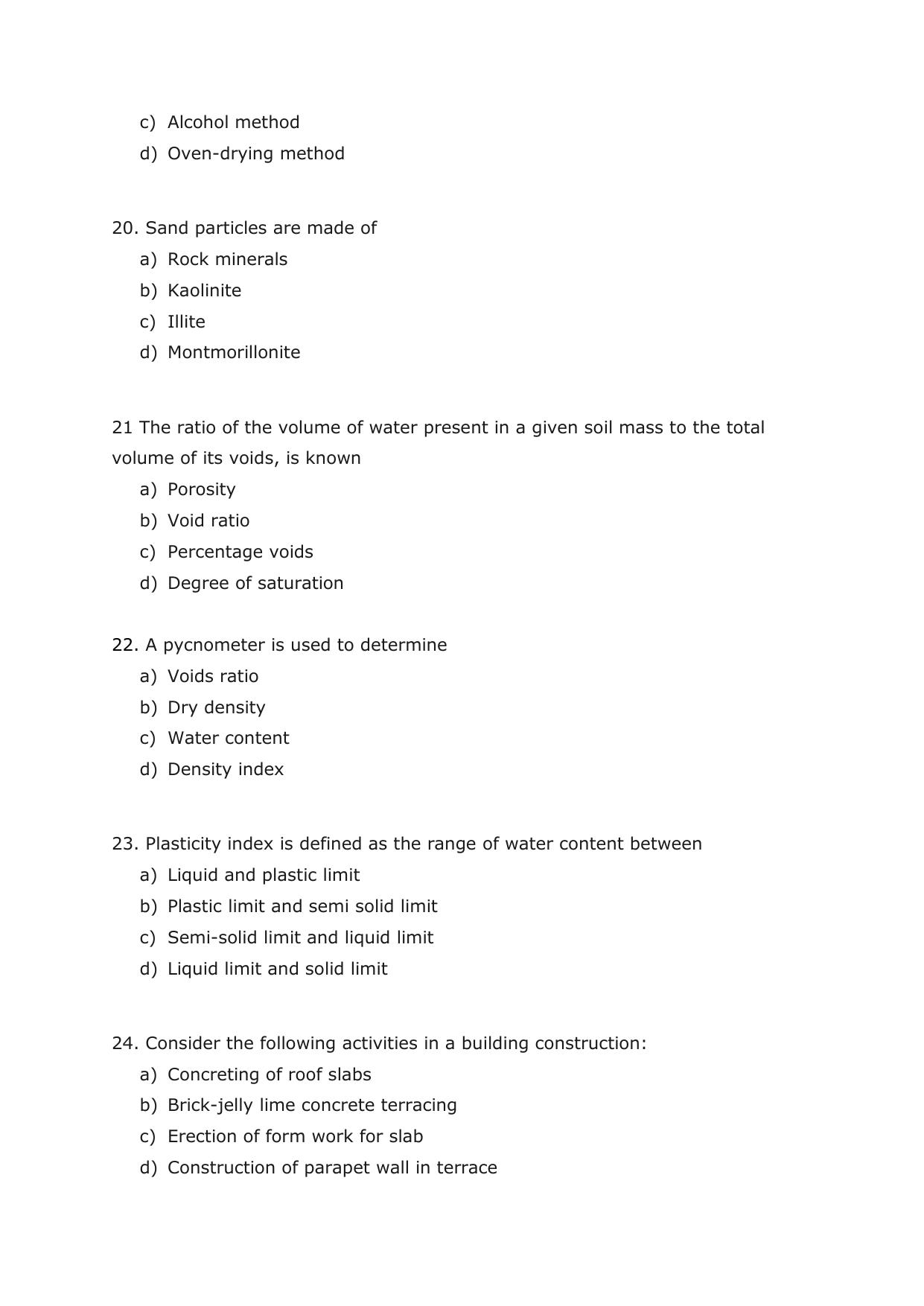 IMU CET M.Tech (for Civil Engineering Graduates) Sample Paper - Page 14