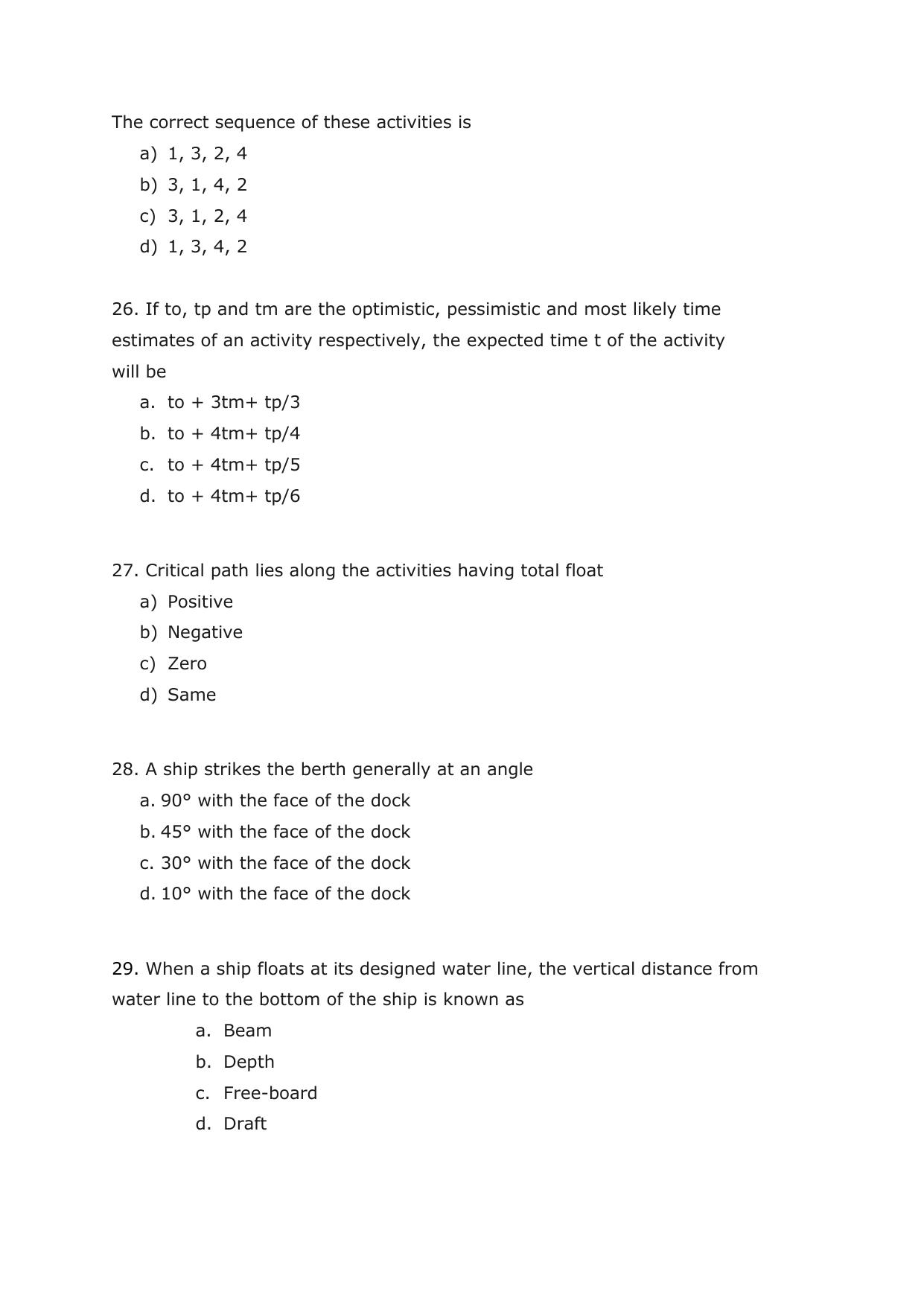 IMU CET M.Tech (for Civil Engineering Graduates) Sample Paper - Page 15