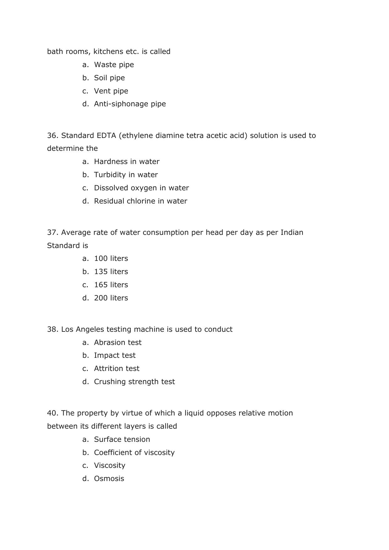 IMU CET M.Tech (for Civil Engineering Graduates) Sample Paper - Page 17