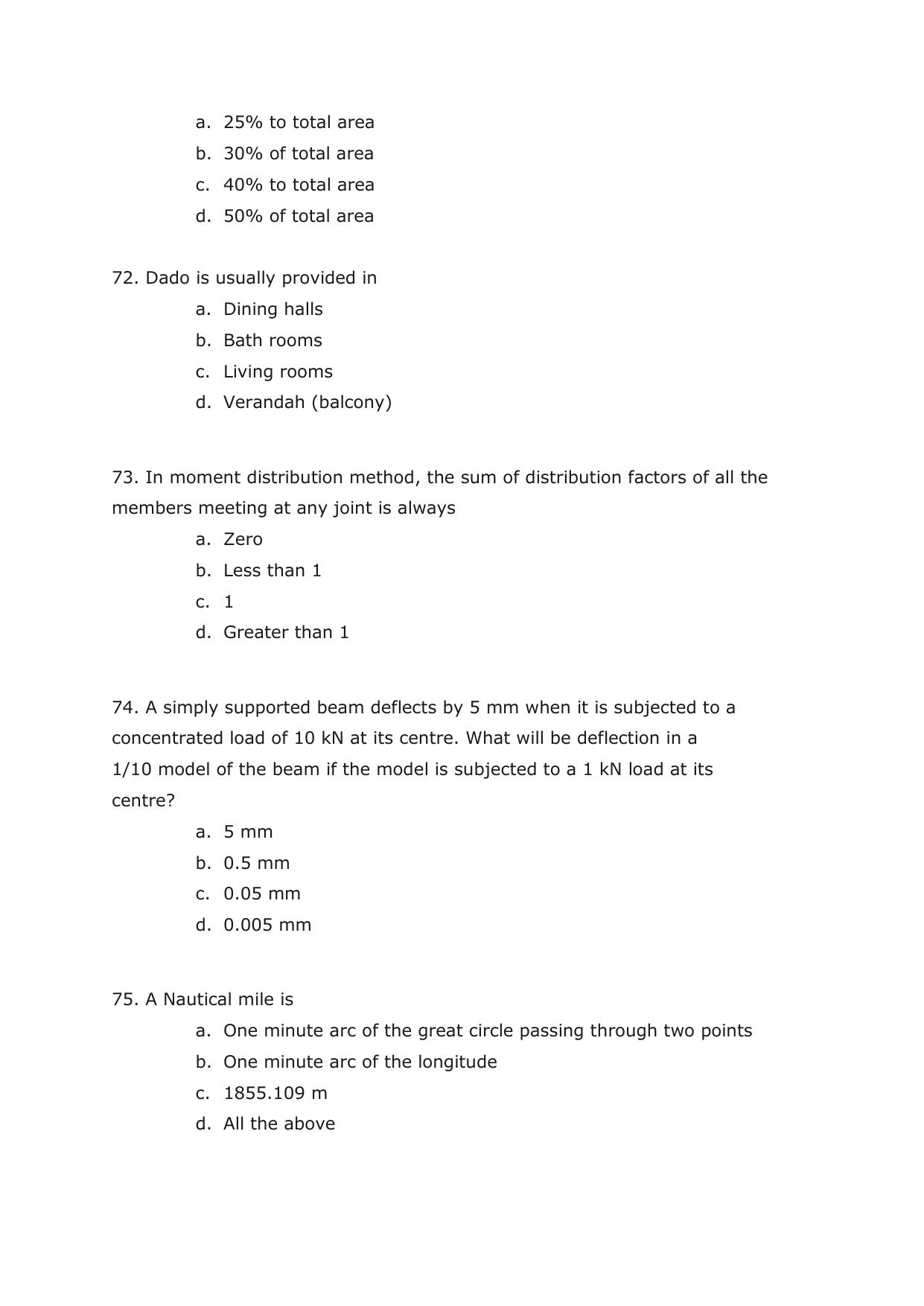 IMU CET M.Tech (for Civil Engineering Graduates) Sample Paper - Page 24