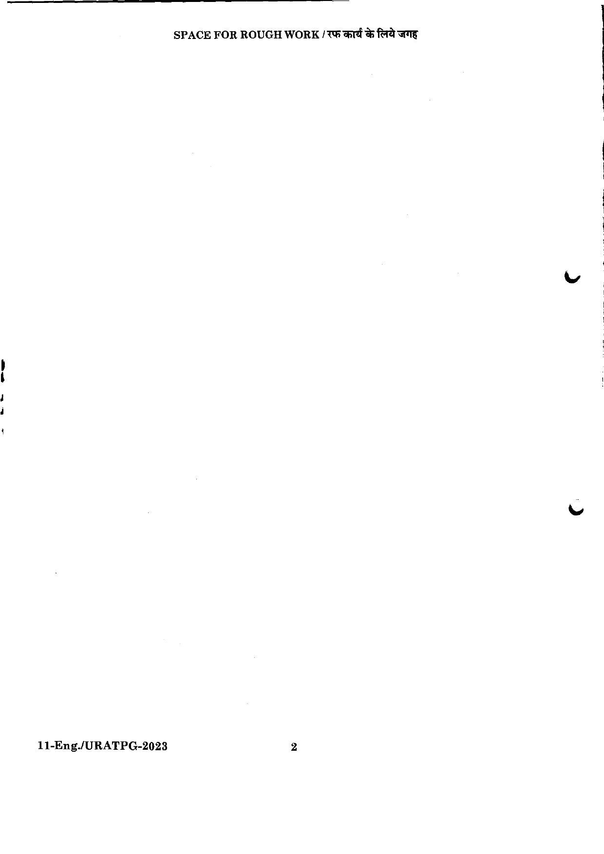 URATPG English 2023 Sample Question Paper - Page 2