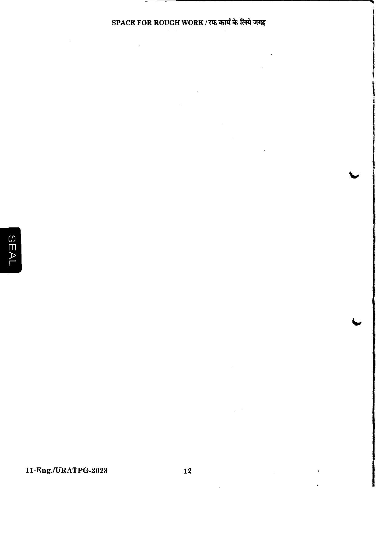 URATPG English 2023 Sample Question Paper - Page 12