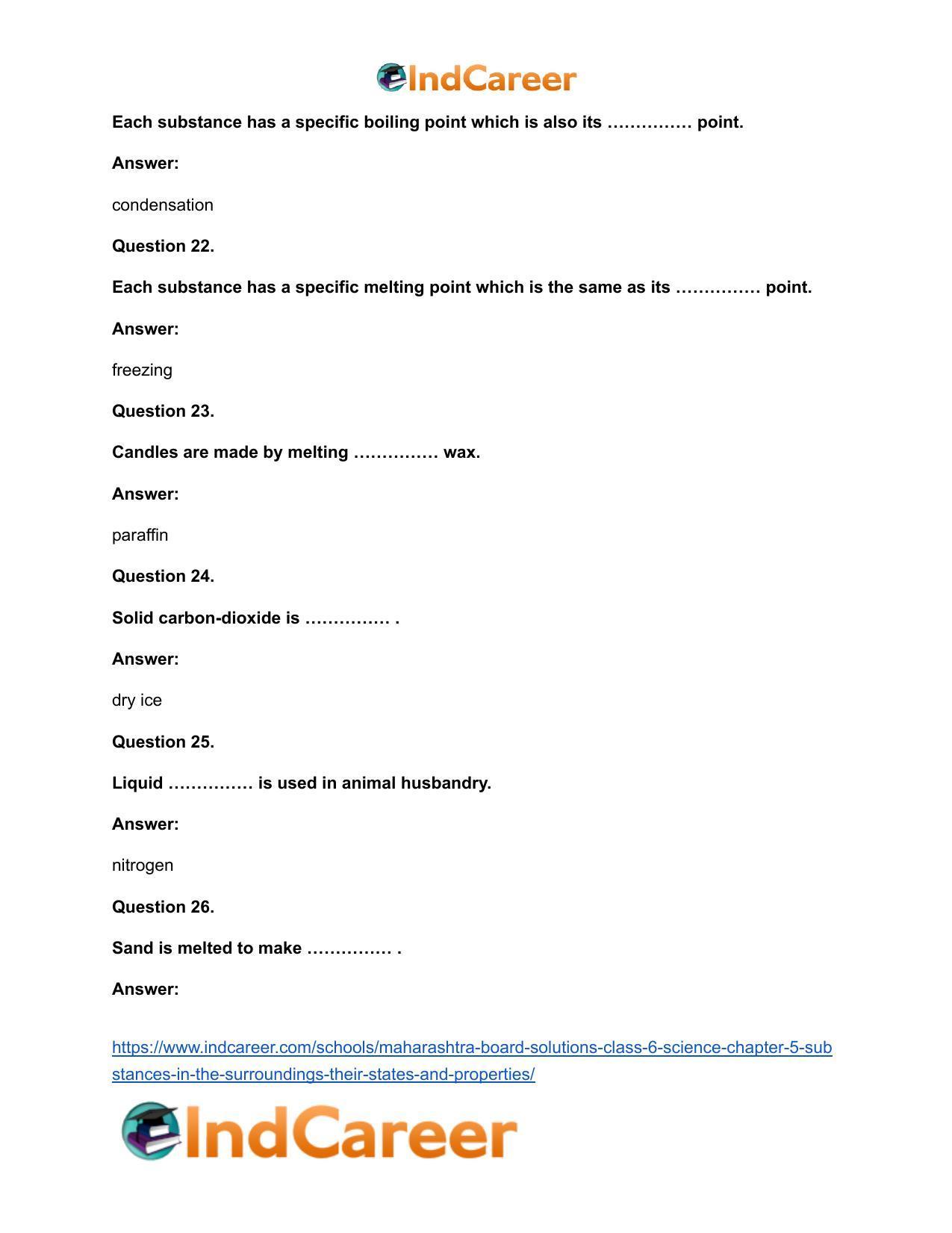 Maharashtra Board Solutions Class 6-Science: Chapter 5- Substances in the Surroundings - Their States and Properties - Page 14