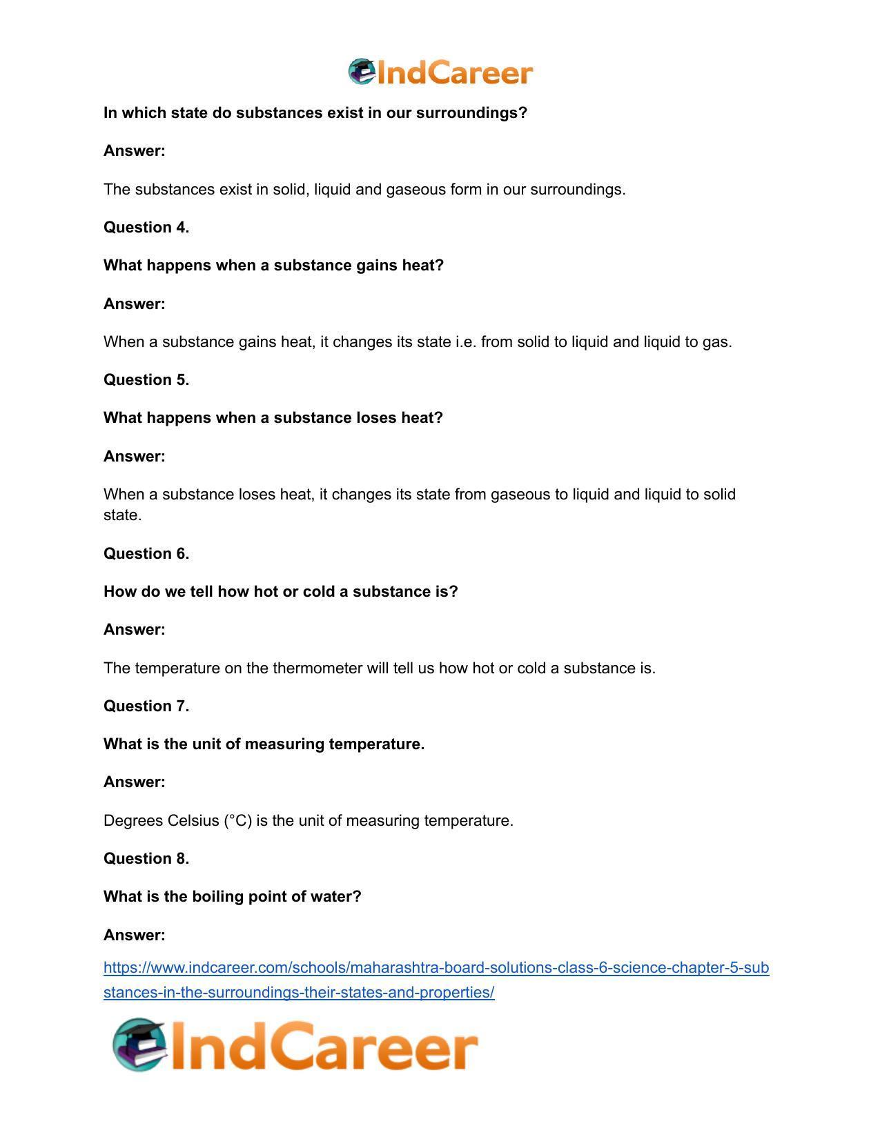 Maharashtra Board Solutions Class 6-Science: Chapter 5- Substances in the Surroundings - Their States and Properties - Page 19