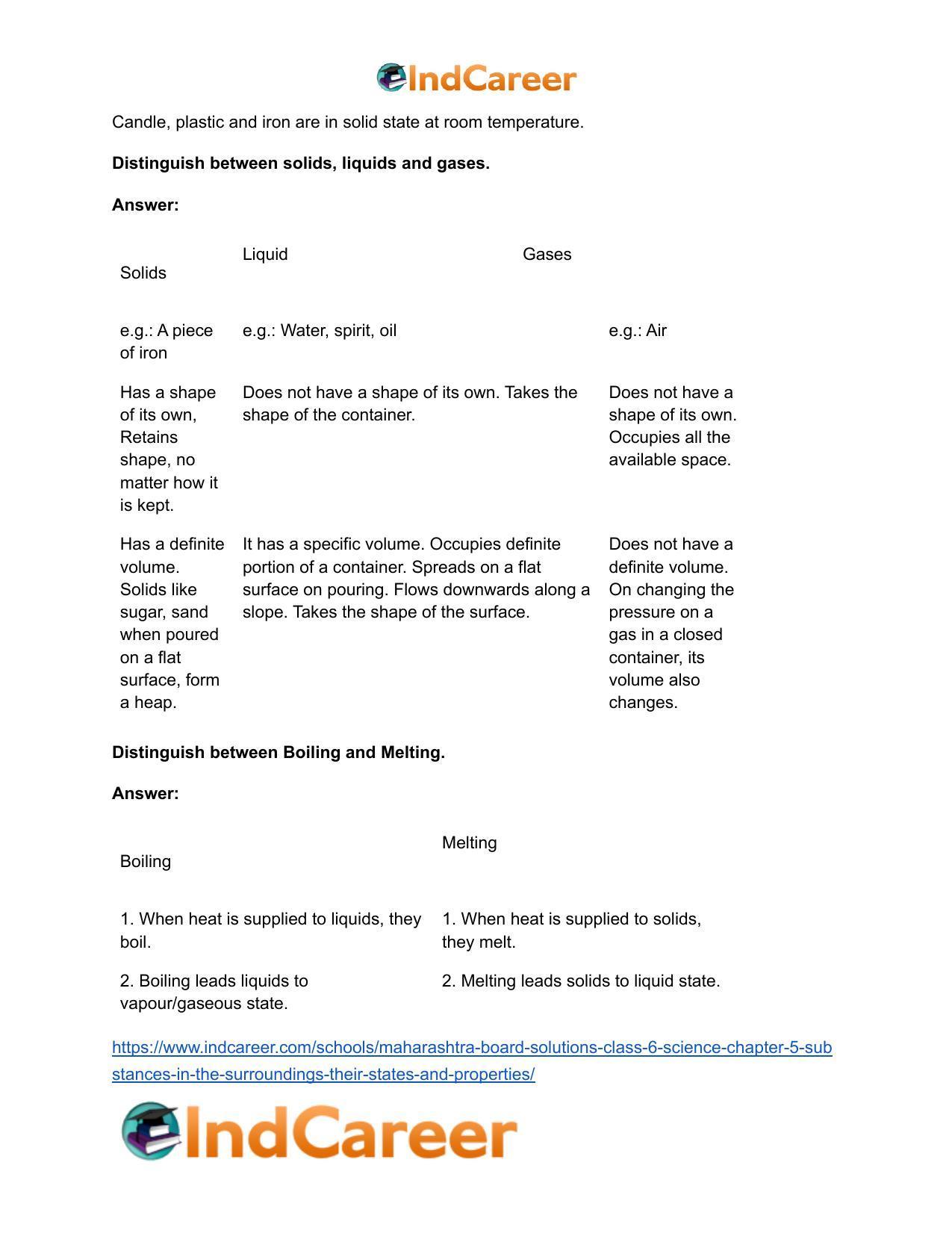 Maharashtra Board Solutions Class 6-Science: Chapter 5- Substances in the Surroundings - Their States and Properties - Page 28