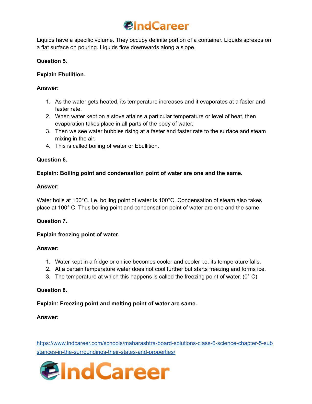 Maharashtra Board Solutions Class 6-Science: Chapter 5- Substances in the Surroundings - Their States and Properties - Page 30