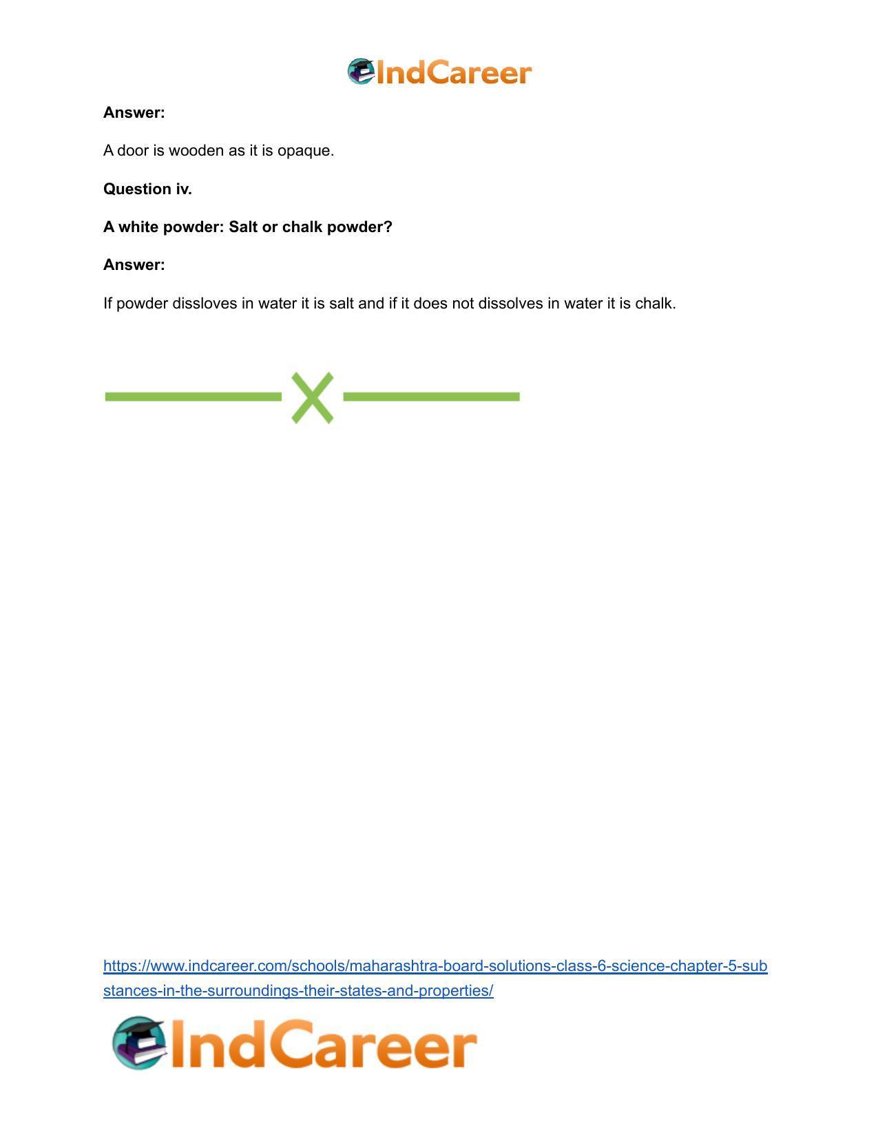 Maharashtra Board Solutions Class 6-Science: Chapter 5- Substances in the Surroundings - Their States and Properties - Page 34