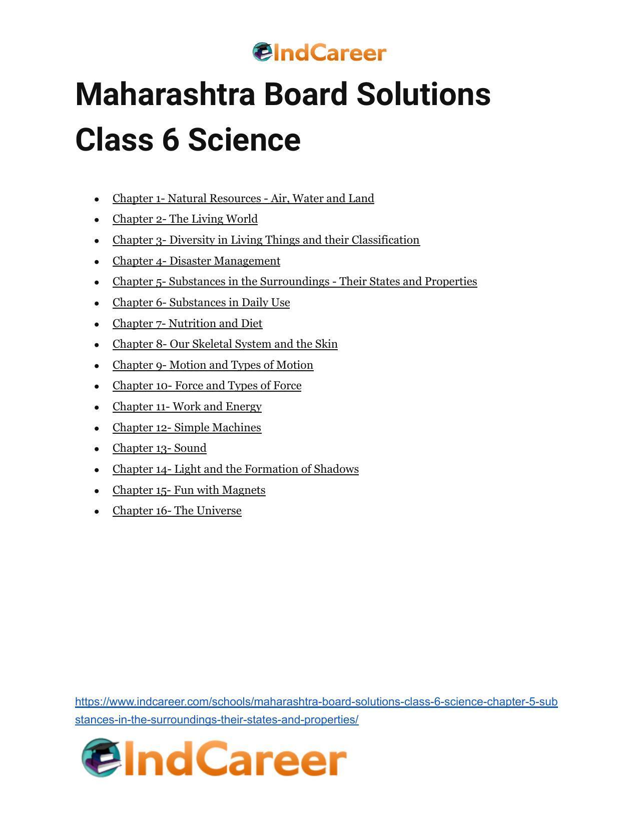 Maharashtra Board Solutions Class 6-Science: Chapter 5- Substances in the Surroundings - Their States and Properties - Page 35