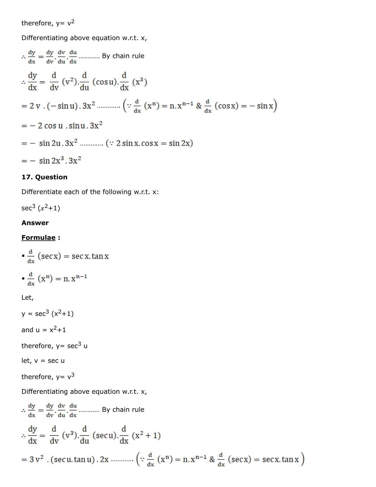 Chapter 10: Differentiation Solutions: RS Aggarwal Class 12 Solutions  - Page 14