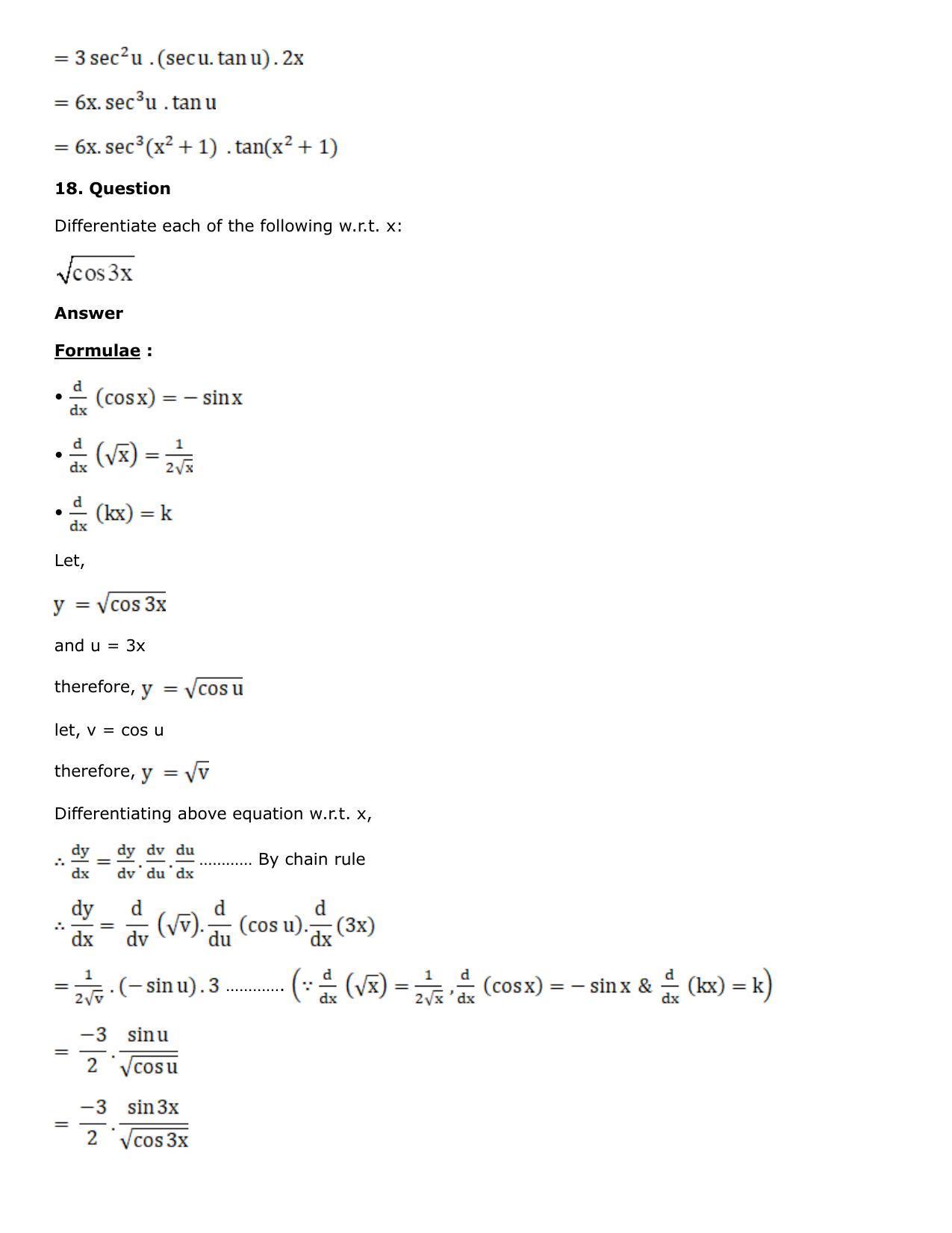 Chapter 10: Differentiation Solutions: RS Aggarwal Class 12 Solutions  - Page 15