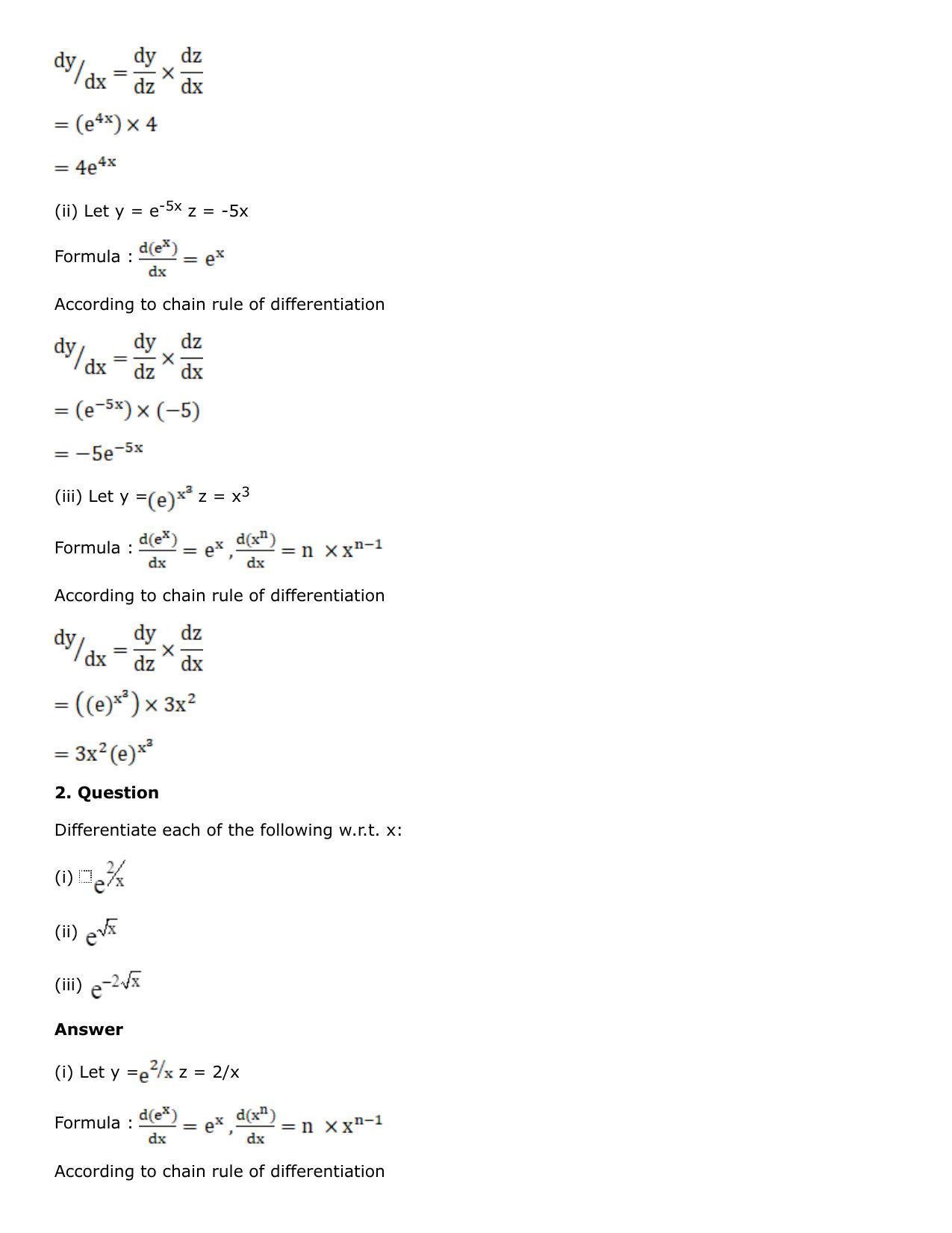 Chapter 10: Differentiation Solutions: RS Aggarwal Class 12 Solutions  - Page 33
