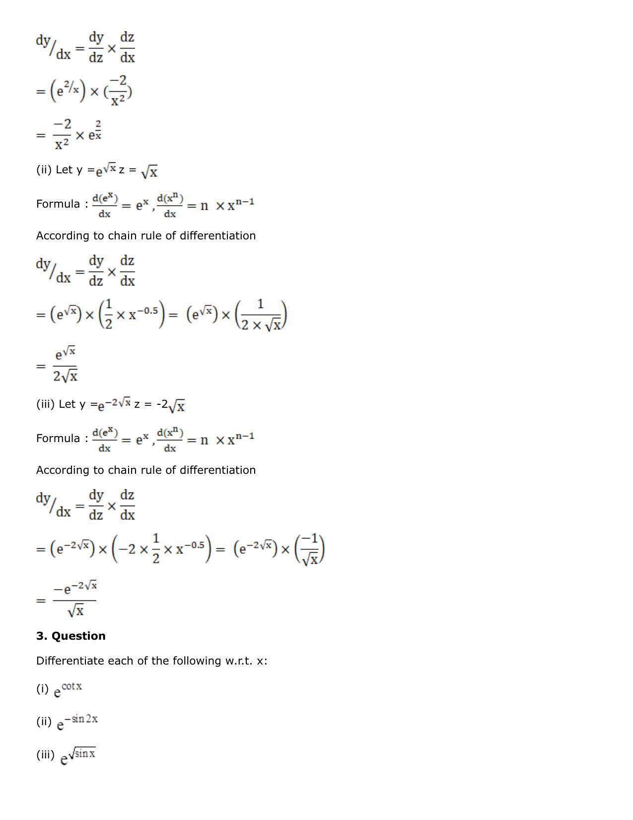 Chapter 10: Differentiation Solutions: RS Aggarwal Class 12 Solutions  - Page 34