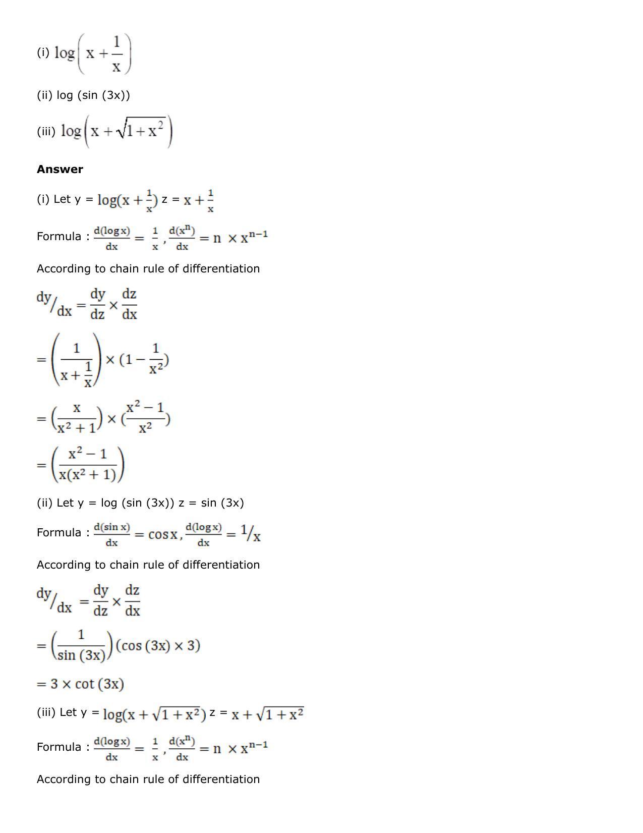 Chapter 10: Differentiation Solutions: RS Aggarwal Class 12 Solutions  - Page 38