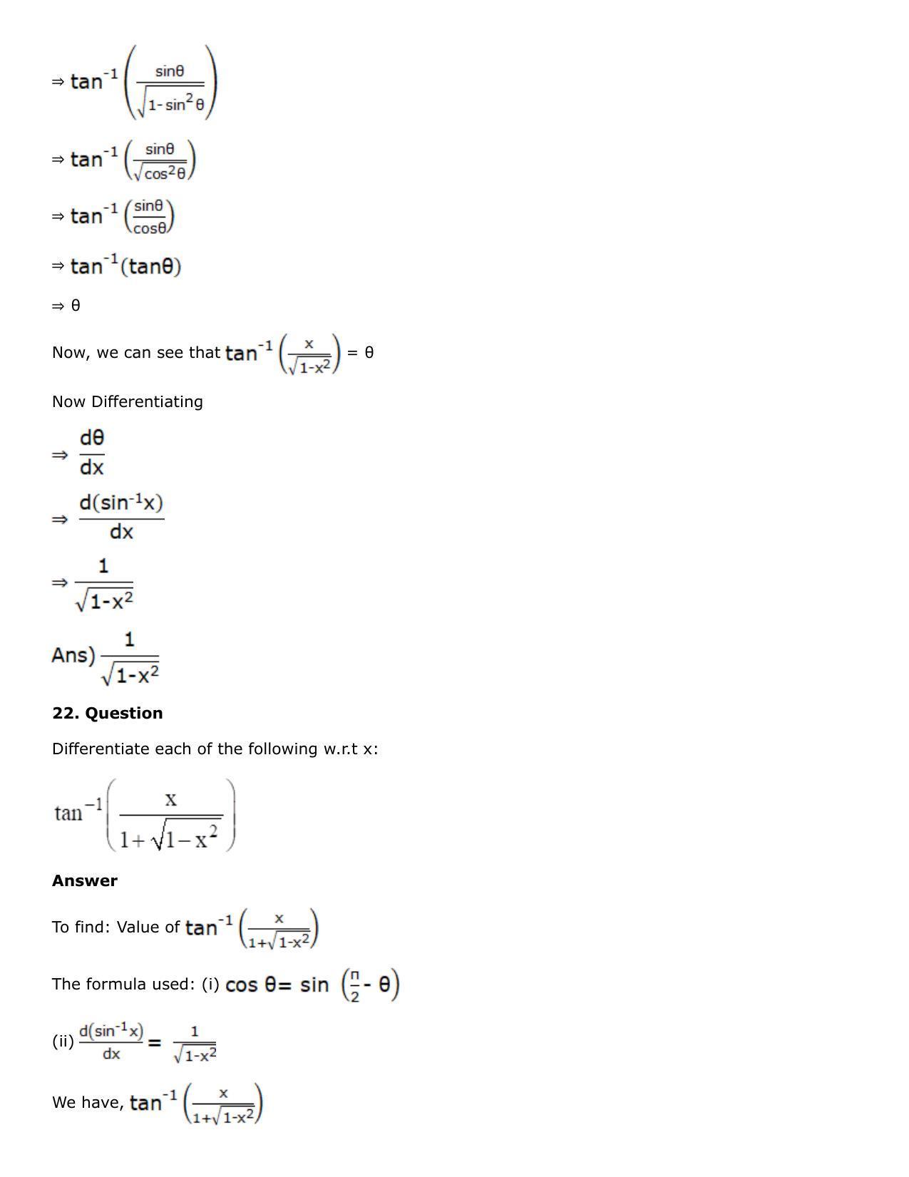 Chapter 10: Differentiation Solutions: RS Aggarwal Class 12 Solutions  - Page 91