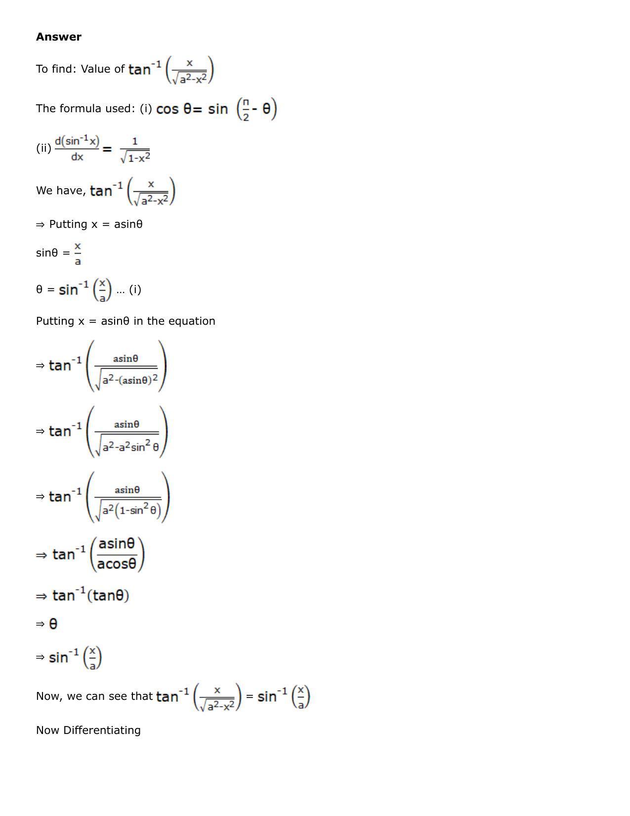 Chapter 10: Differentiation Solutions: RS Aggarwal Class 12 Solutions  - Page 106