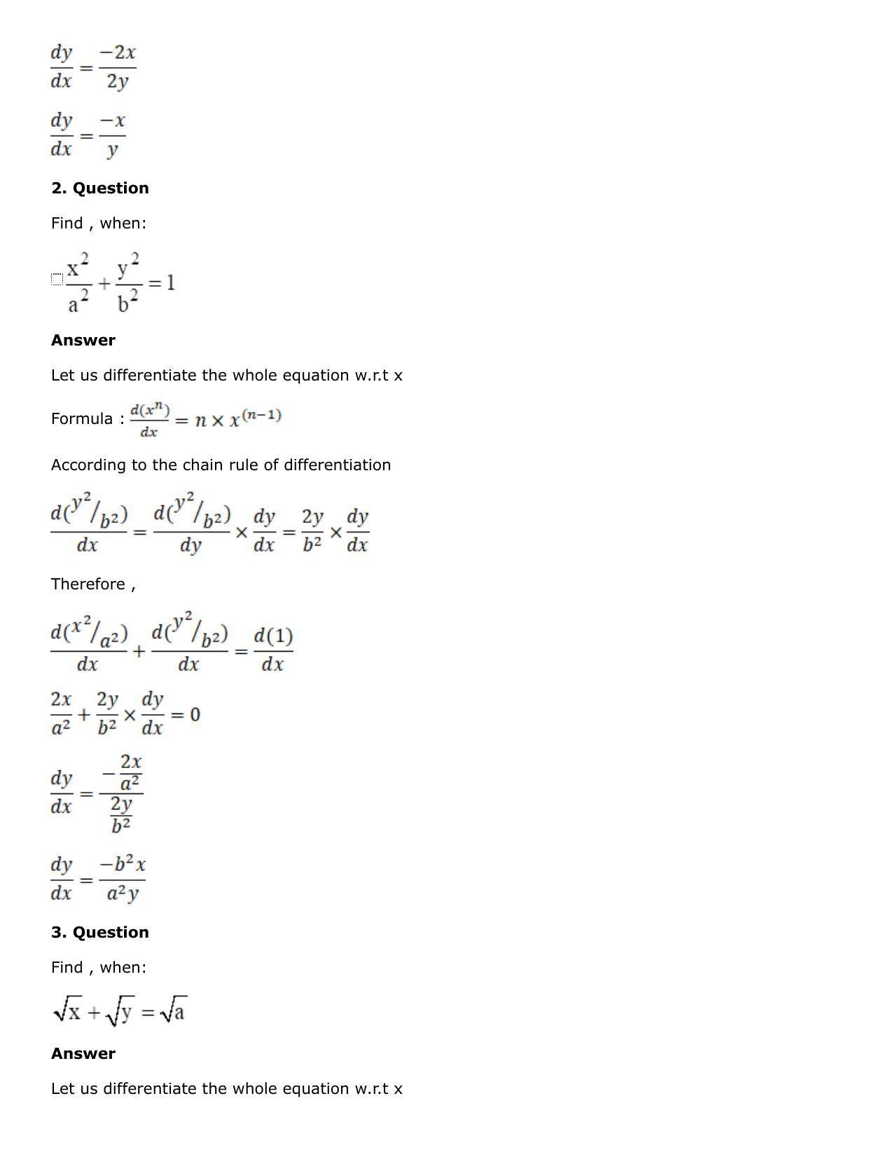 Chapter 10: Differentiation Solutions: RS Aggarwal Class 12 Solutions  - Page 128