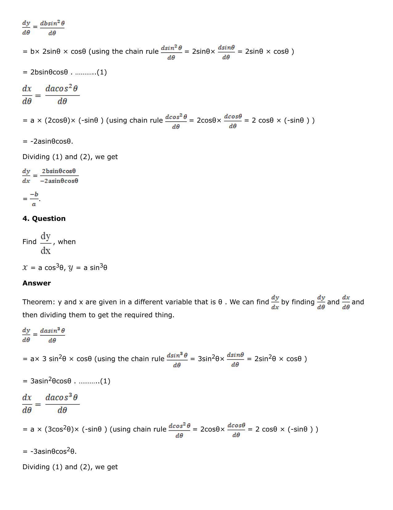 Chapter 10: Differentiation Solutions: RS Aggarwal Class 12 Solutions  - Page 209