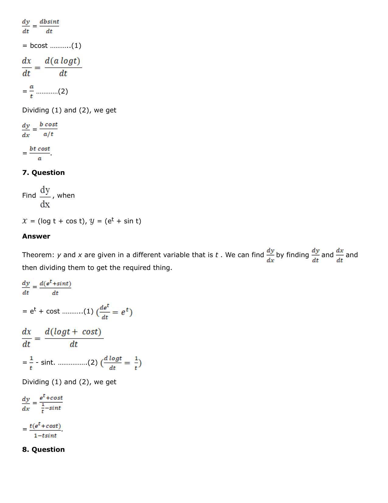 Chapter 10: Differentiation Solutions: RS Aggarwal Class 12 Solutions  - Page 211