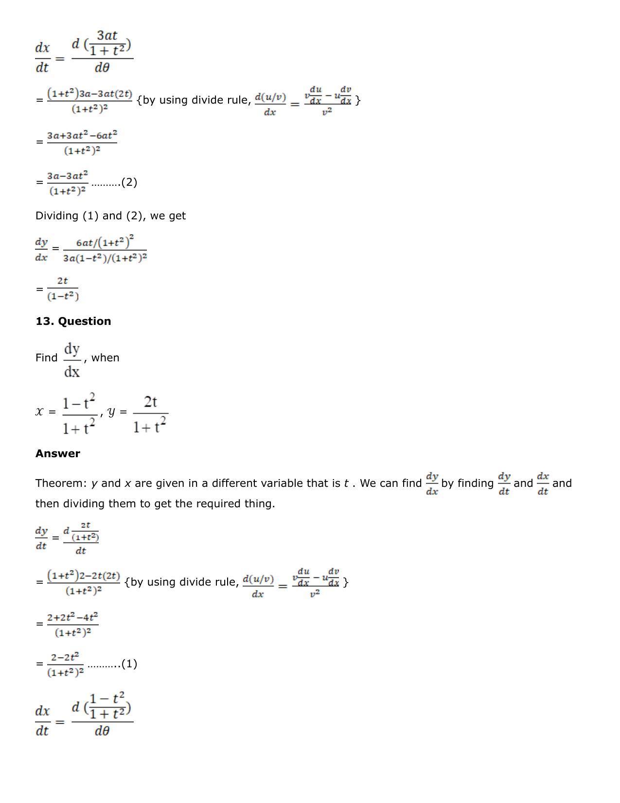 Chapter 10: Differentiation Solutions: RS Aggarwal Class 12 Solutions  - Page 215