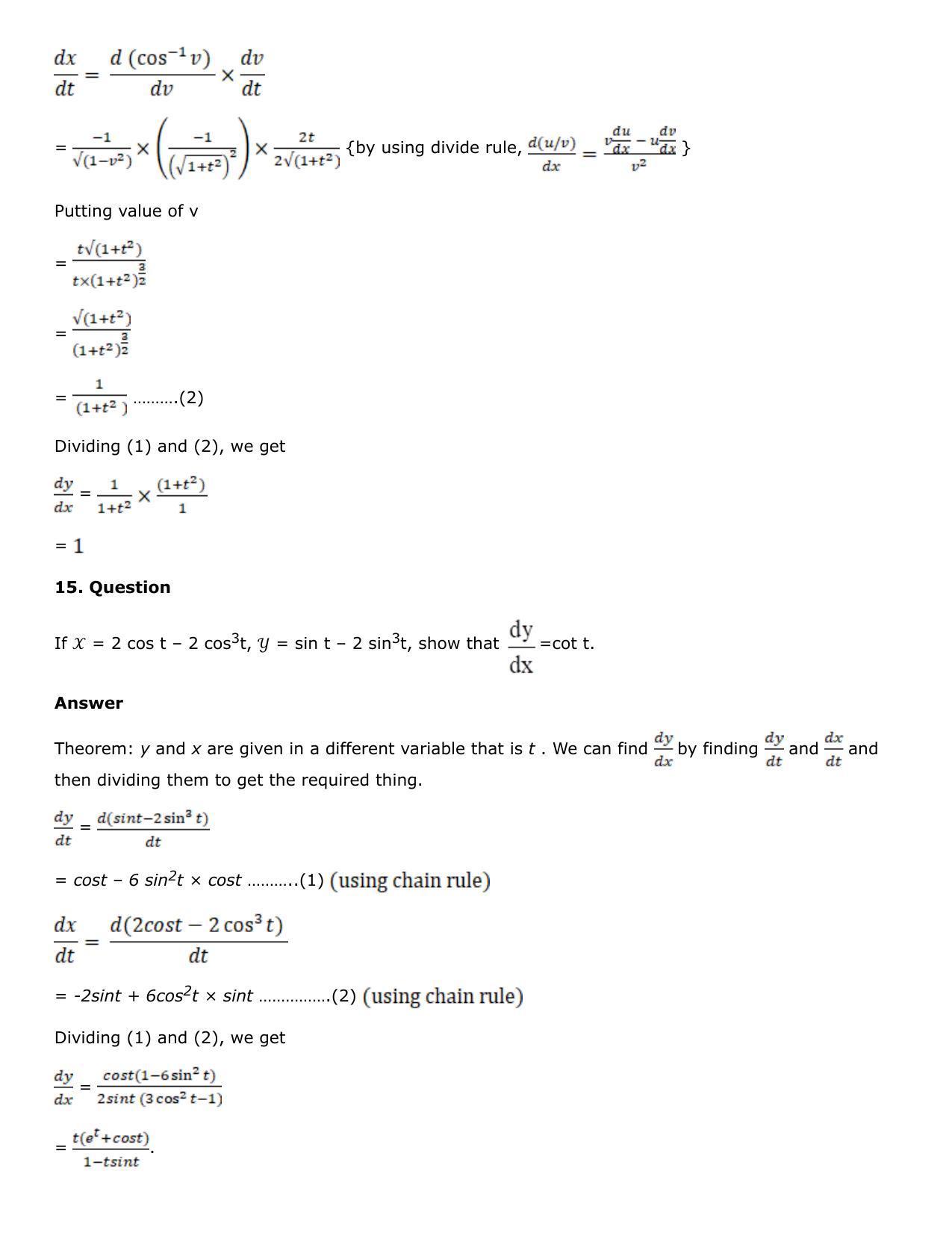 Chapter 10: Differentiation Solutions: RS Aggarwal Class 12 Solutions  - Page 217