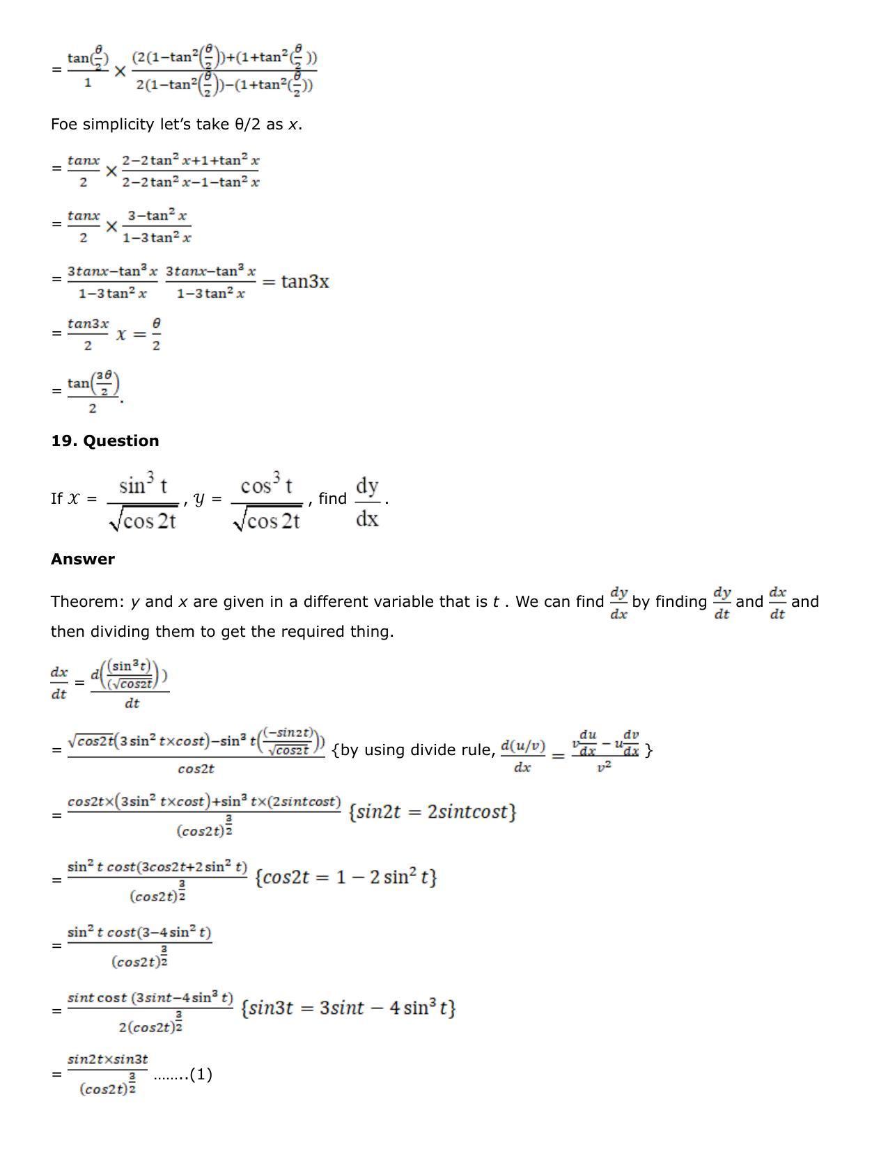 Chapter 10: Differentiation Solutions: RS Aggarwal Class 12 Solutions  - Page 220