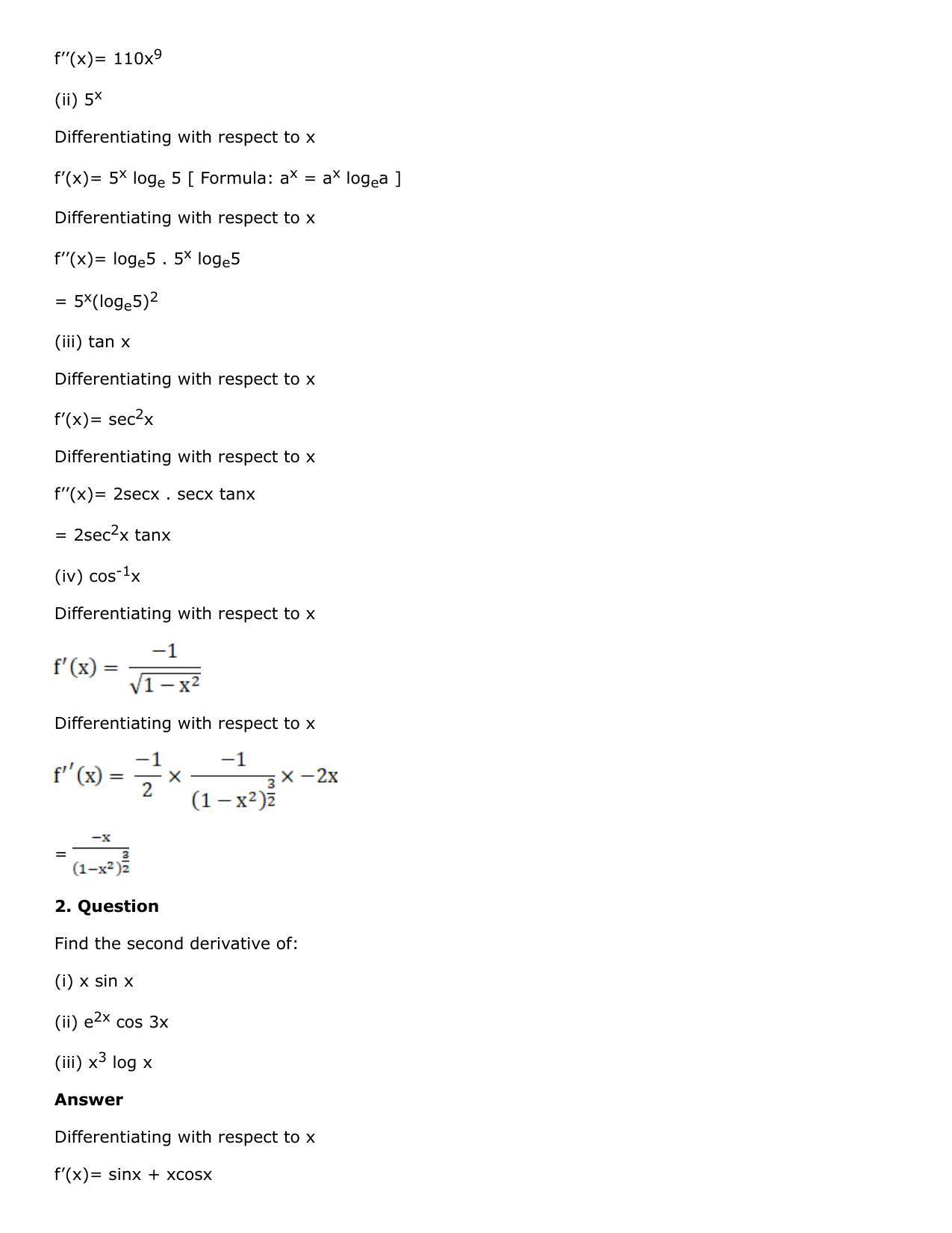 Chapter 10: Differentiation Solutions: RS Aggarwal Class 12 Solutions  - Page 224