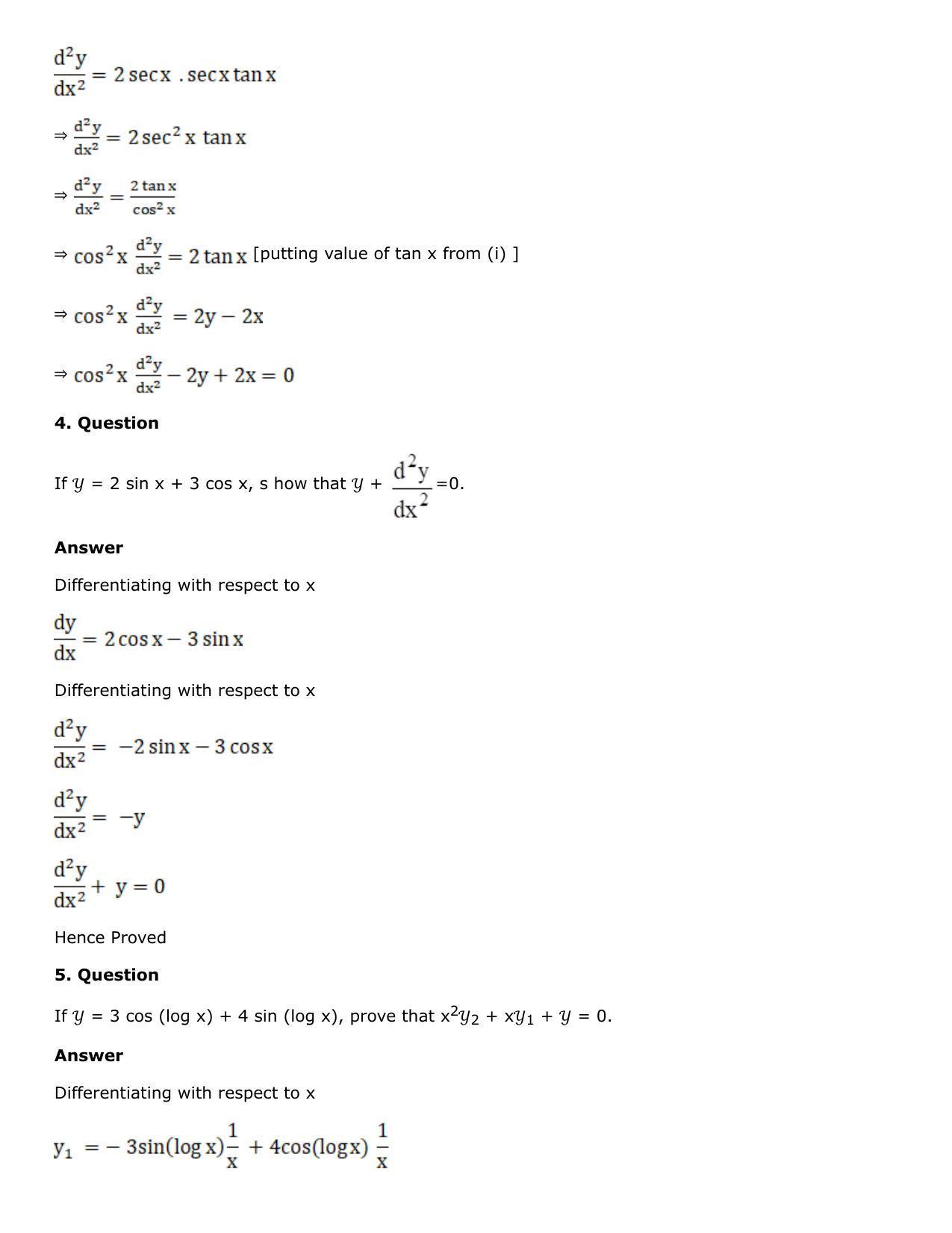 Chapter 10: Differentiation Solutions: RS Aggarwal Class 12 Solutions  - Page 226