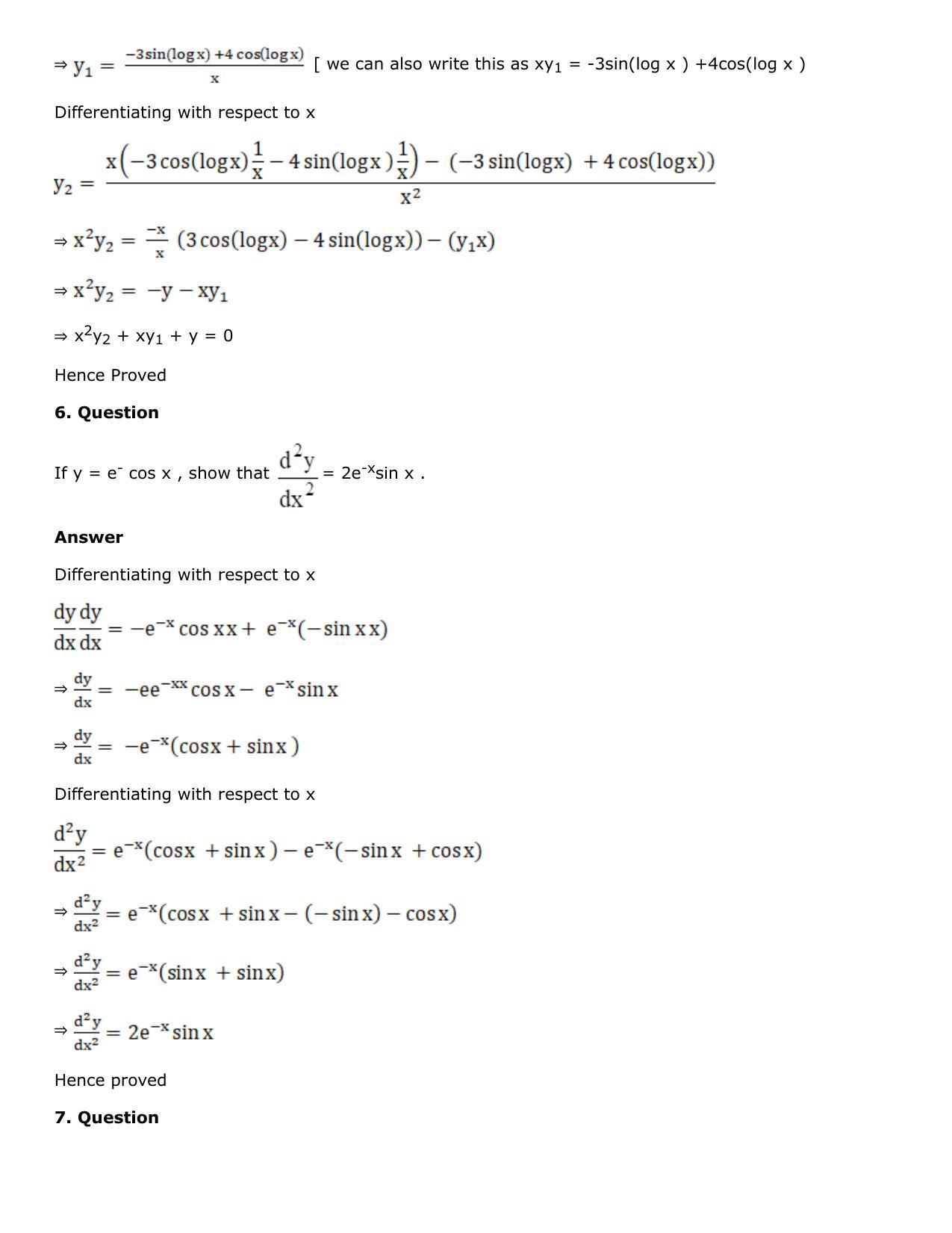Chapter 10: Differentiation Solutions: RS Aggarwal Class 12 Solutions  - Page 227
