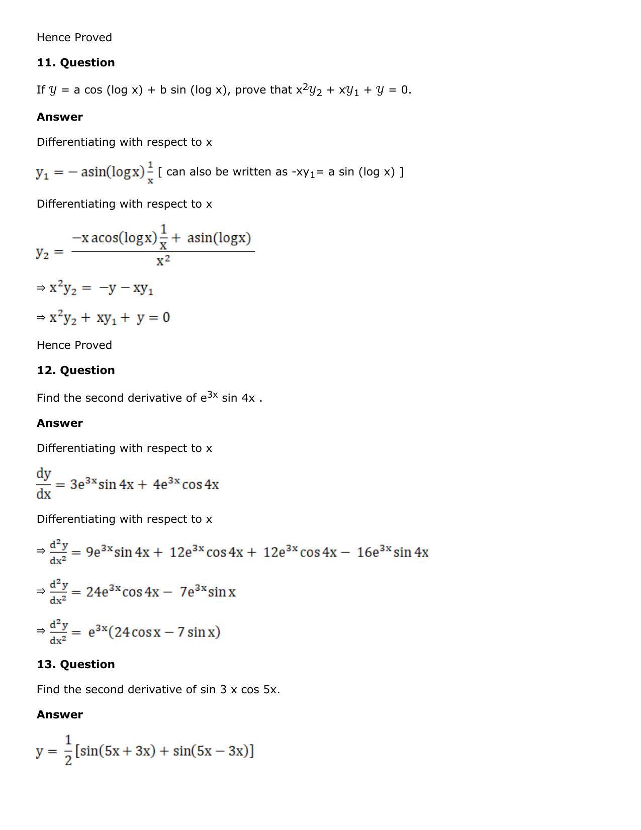 Chapter 10: Differentiation Solutions: RS Aggarwal Class 12 Solutions  - Page 230
