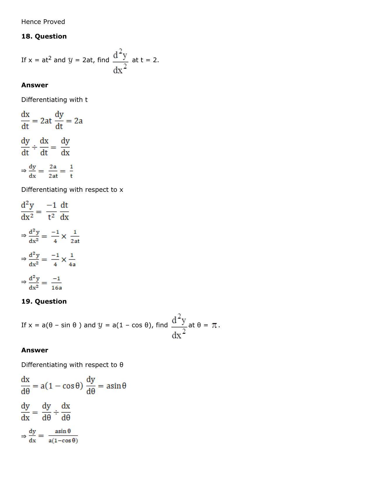 Chapter 10: Differentiation Solutions: RS Aggarwal Class 12 Solutions  - Page 234
