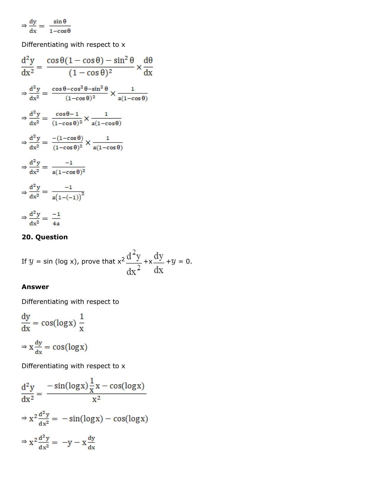 Chapter 10: Differentiation Solutions: RS Aggarwal Class 12 Solutions  - Page 235