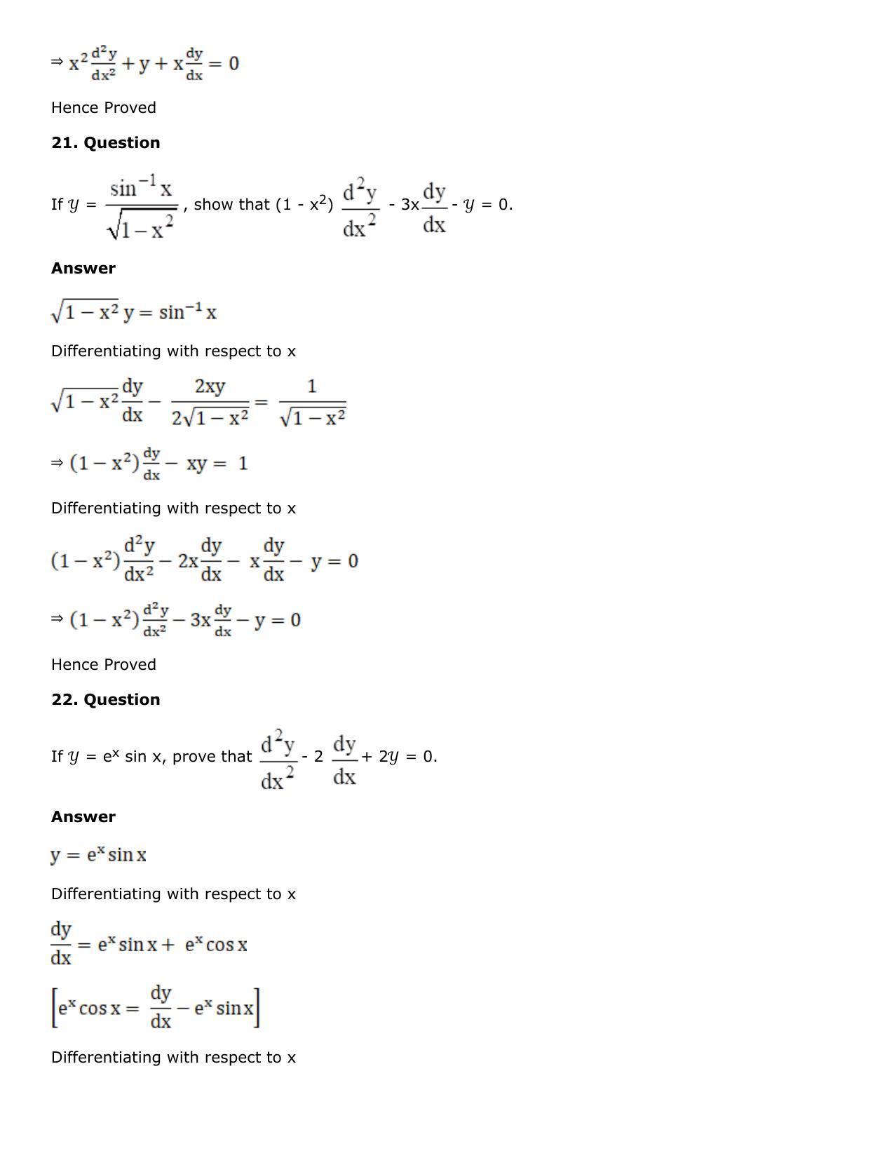 Chapter 10: Differentiation Solutions: RS Aggarwal Class 12 Solutions  - Page 236