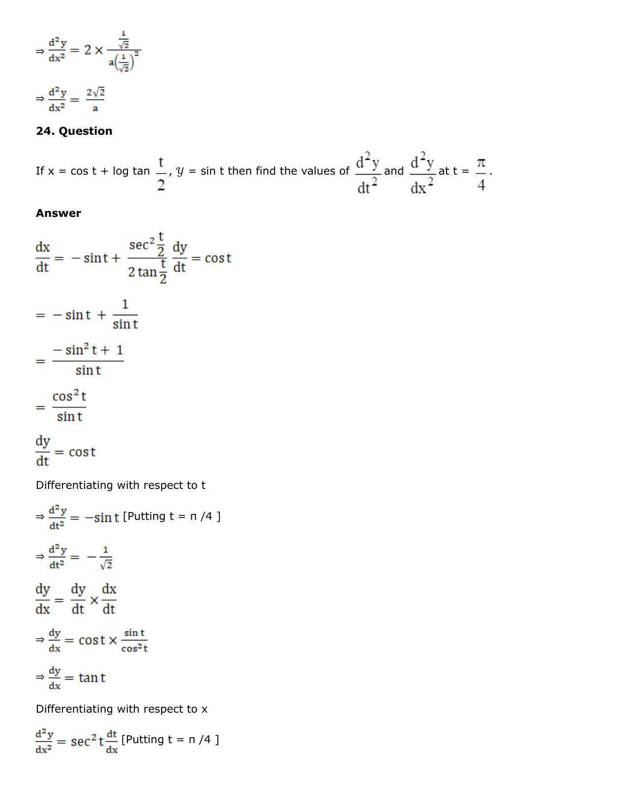 Chapter 10: Differentiation Solutions: RS Aggarwal Class 12 Solutions  - Page 238