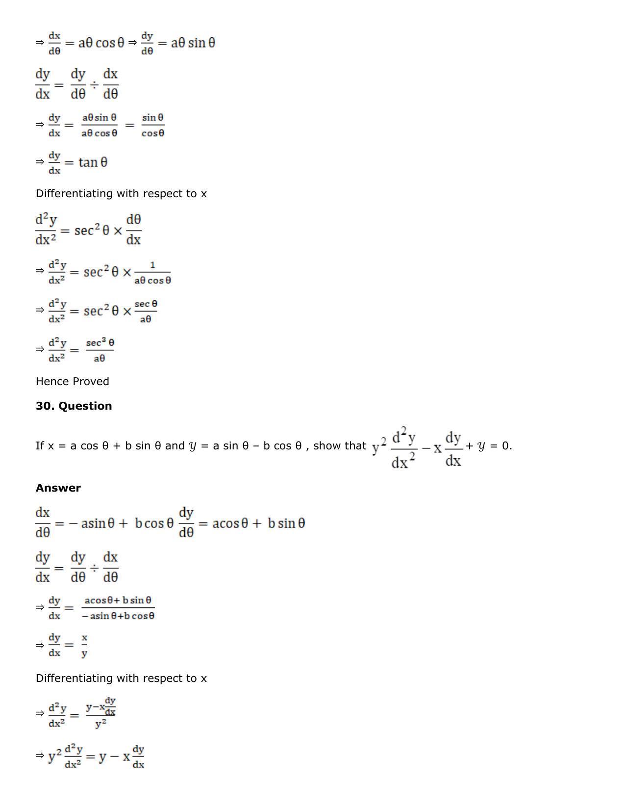 Chapter 10: Differentiation Solutions: RS Aggarwal Class 12 Solutions  - Page 242