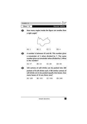 UCO Sample Papers for Class 5