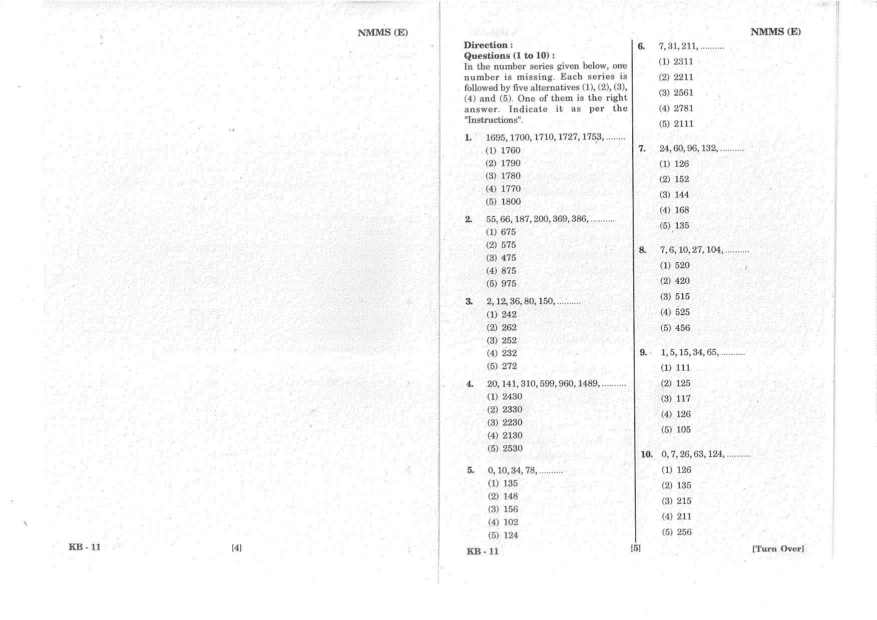 MAT - SAT English Nov 2016 Class 8 Andhra Pradesh NMMS Question Papers - Page 3