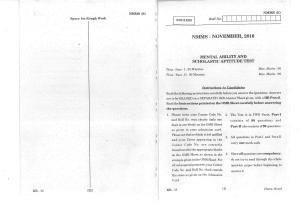 MAT - SAT English Nov 2016 Class 8 Andhra Pradesh NMMS Question Papers