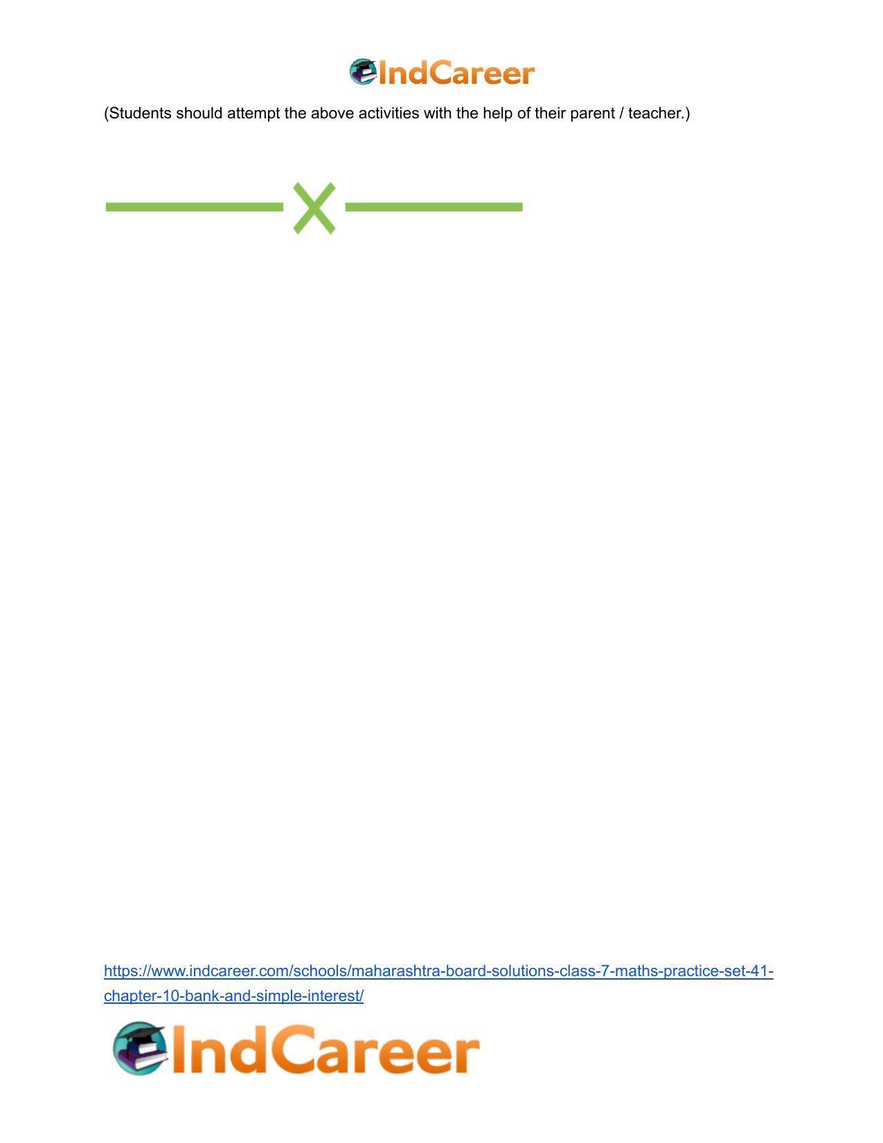 Maharashtra Board Solutions Class 7-Maths (Practice Set 41): Chapter 10- Bank and Simple Interest - Page 8