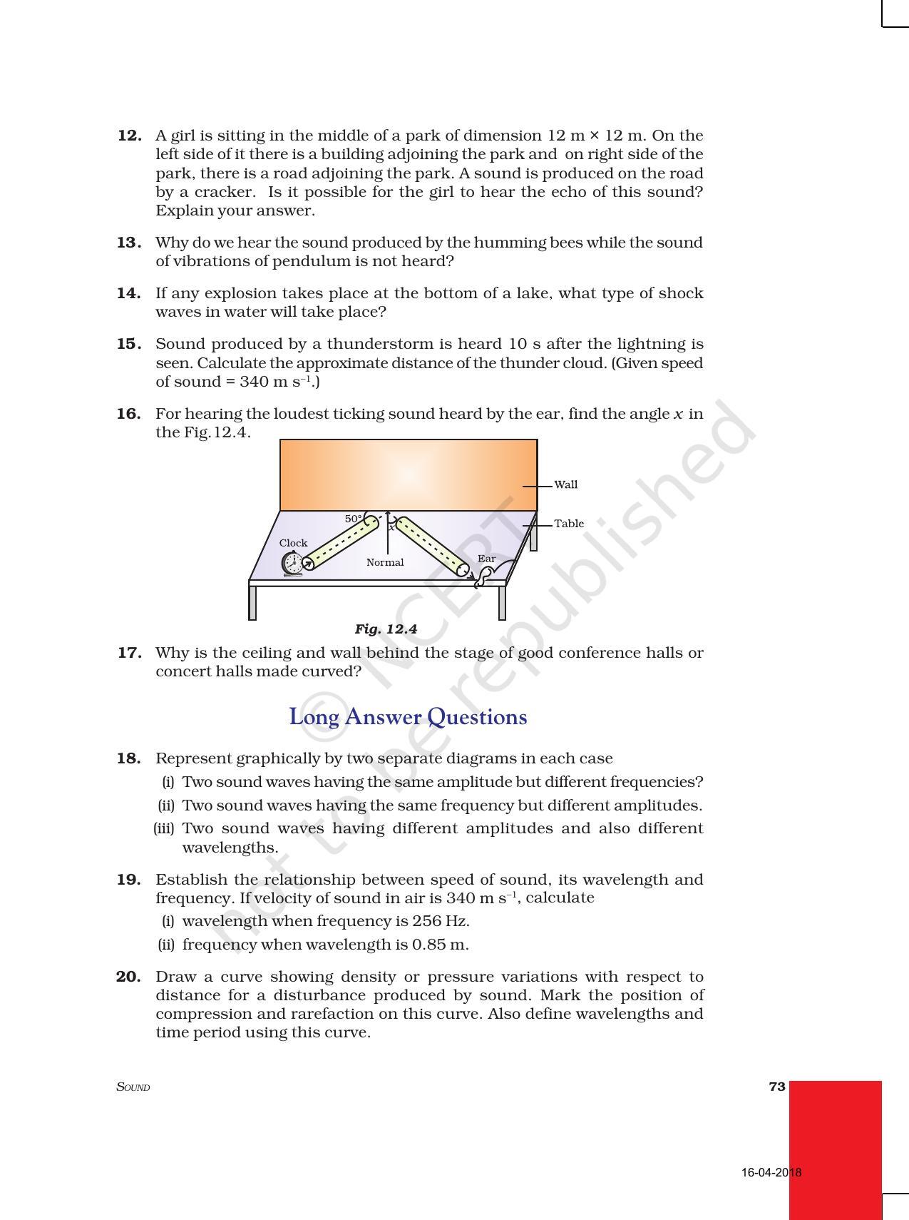 NCERT Exemplar Book for Class 9 Science: Chapter 12 Sound - Page 3