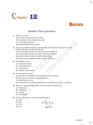 NCERT Exemplar Book for Class 9 Science: Chapter 12 Sound