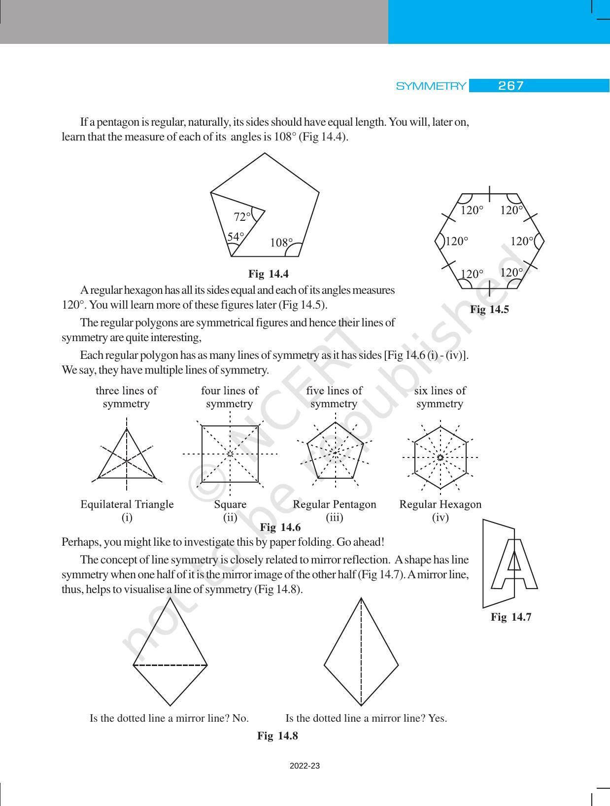 NCERT Book for Class 7 Maths: Chapter 14-Symmetry - Page 3