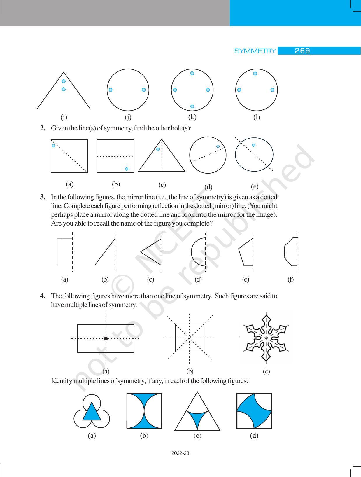 NCERT Book for Class 7 Maths: Chapter 14-Symmetry - Page 5