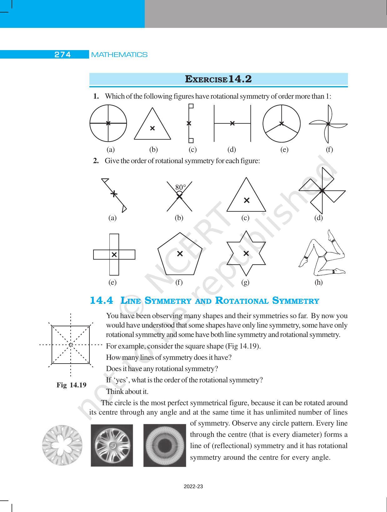 NCERT Book for Class 7 Maths: Chapter 14-Symmetry - Page 10