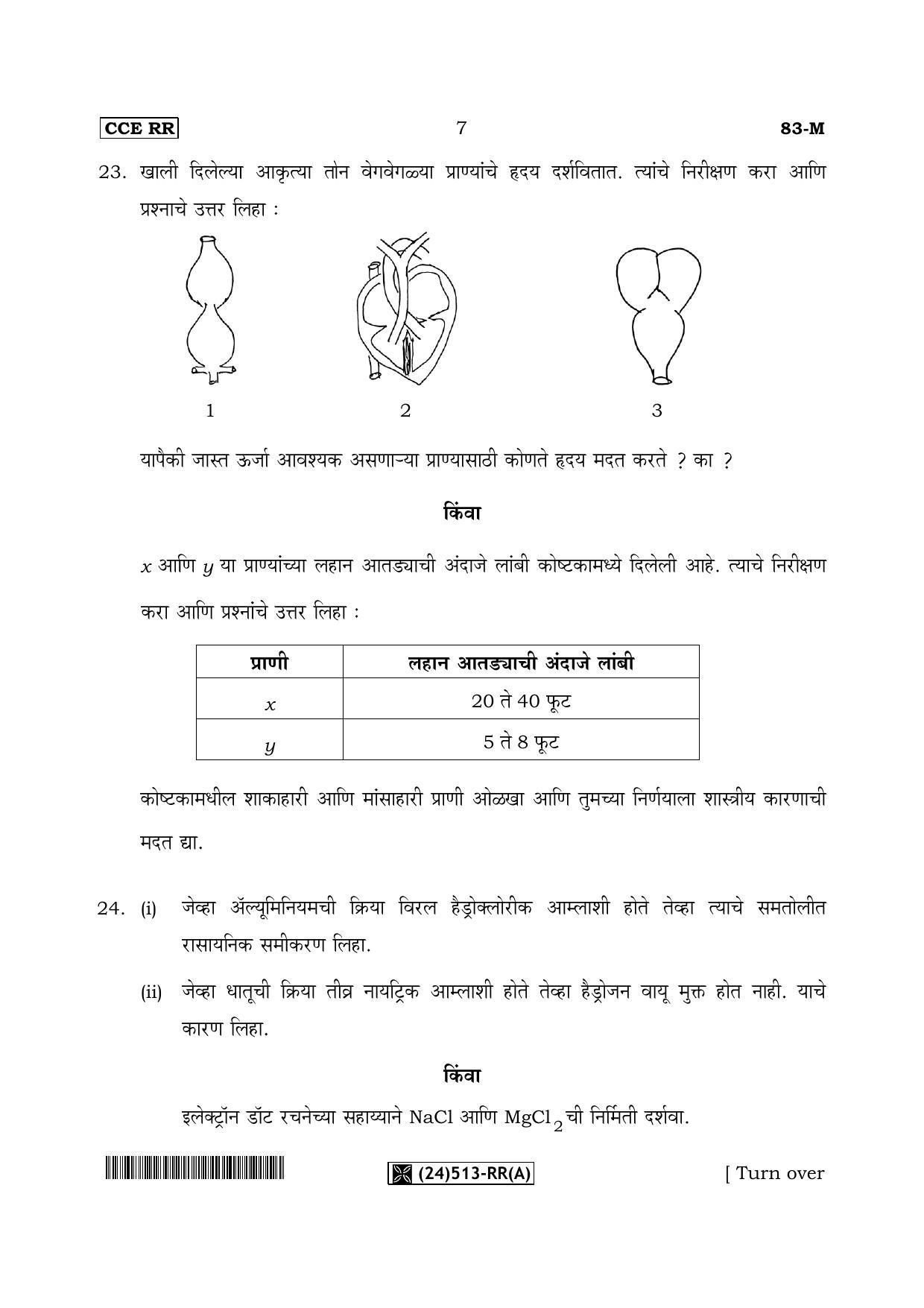 Karnataka SSLC Science (MARATHI Medium) - 83-M-RR(A)-Revised_m1 (Supplementary) June 2019 Question Paper - Page 7