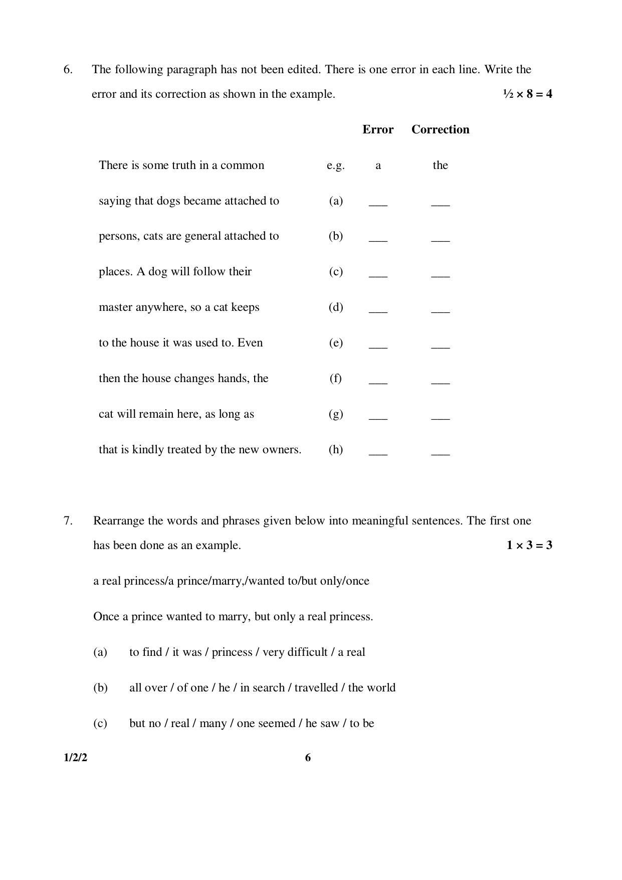CBSE Class 10 1-2-2 ENGLISH COMMUNICATIVE 2016 Question Paper - Page 6